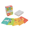 Charades for Kids by Petit Collage is a fun card game featuring a box and illustrated cards with words like rabbit, doctor, umbrella, bicycle, and banana.