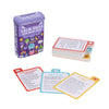 A tin labeled Calm Ideas for Busy Kids: Mindful Edition by Petit Collage is shown with a deck of colorful mindfulness activity cards, some spread out and some stacked.
