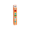 Playful Tunes Wooden Recorder by Petit Collage features colorful animal and flower designs. Packaged in an orange Petit Collage box, the recorder is displayed against a white background.