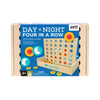 Day + Night Four in a Row Wooden Game