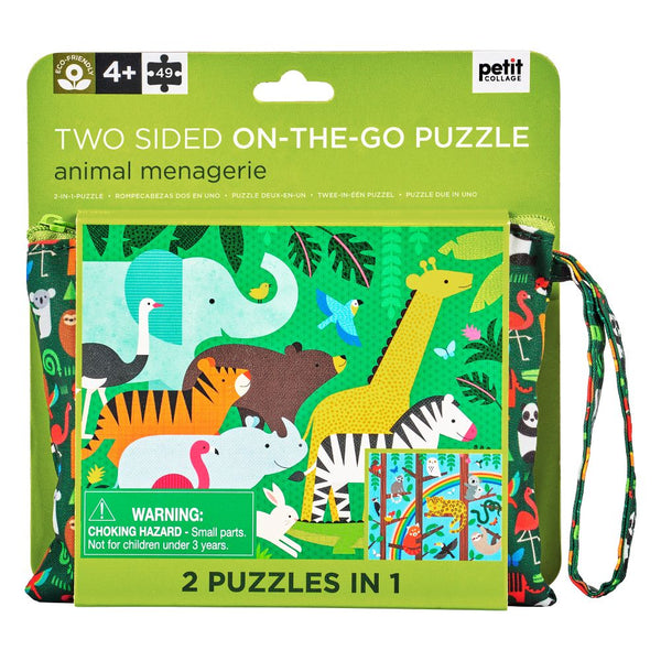 Double Sided On-The-Go Animal Menagerie Puzzle