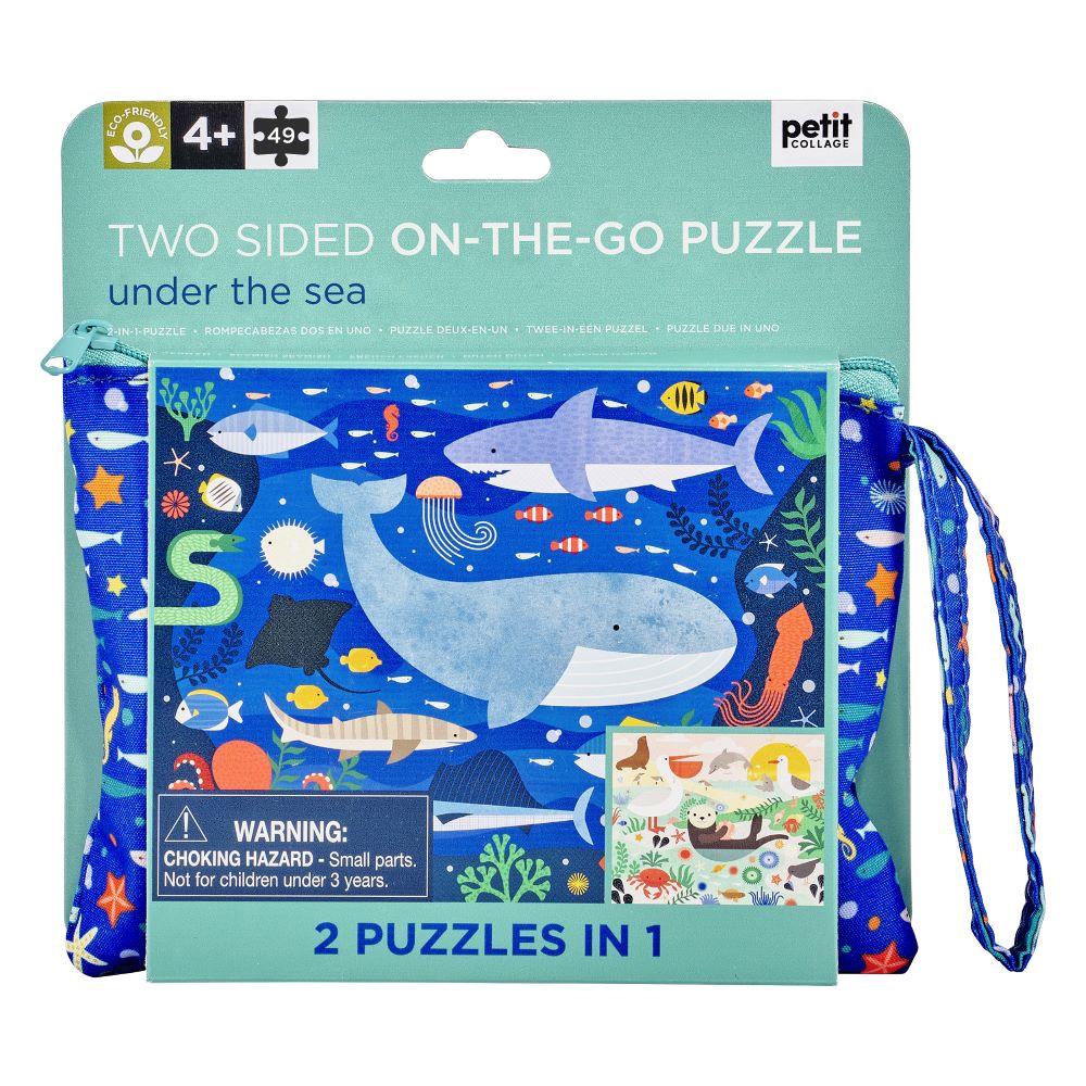Mini Jigsaw Puzzles for Adults (4 Packs) Double-Sided Puzzle with Reference  Blue