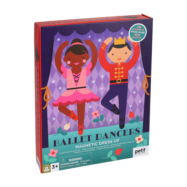 Petit Collage Ballet Dancers Magnetic Dress Up includes illustrated dancers on the cover and is designed for ages 3 and up.