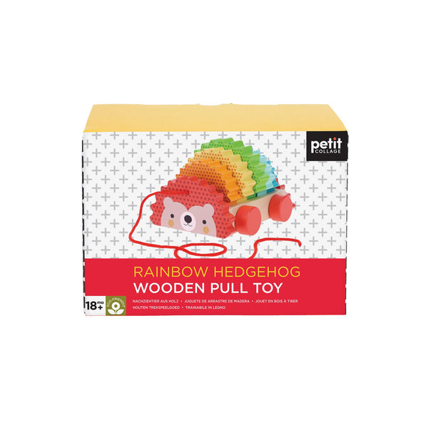 code promo fisher box Rainbow Hedgehog Wooden Pull Toy