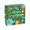 Slides and Climbs: A Get to the Top Game by Petit Collage features playful animal illustrations. Contains small parts; not for children under 3 years. Suitable for ages 4+.