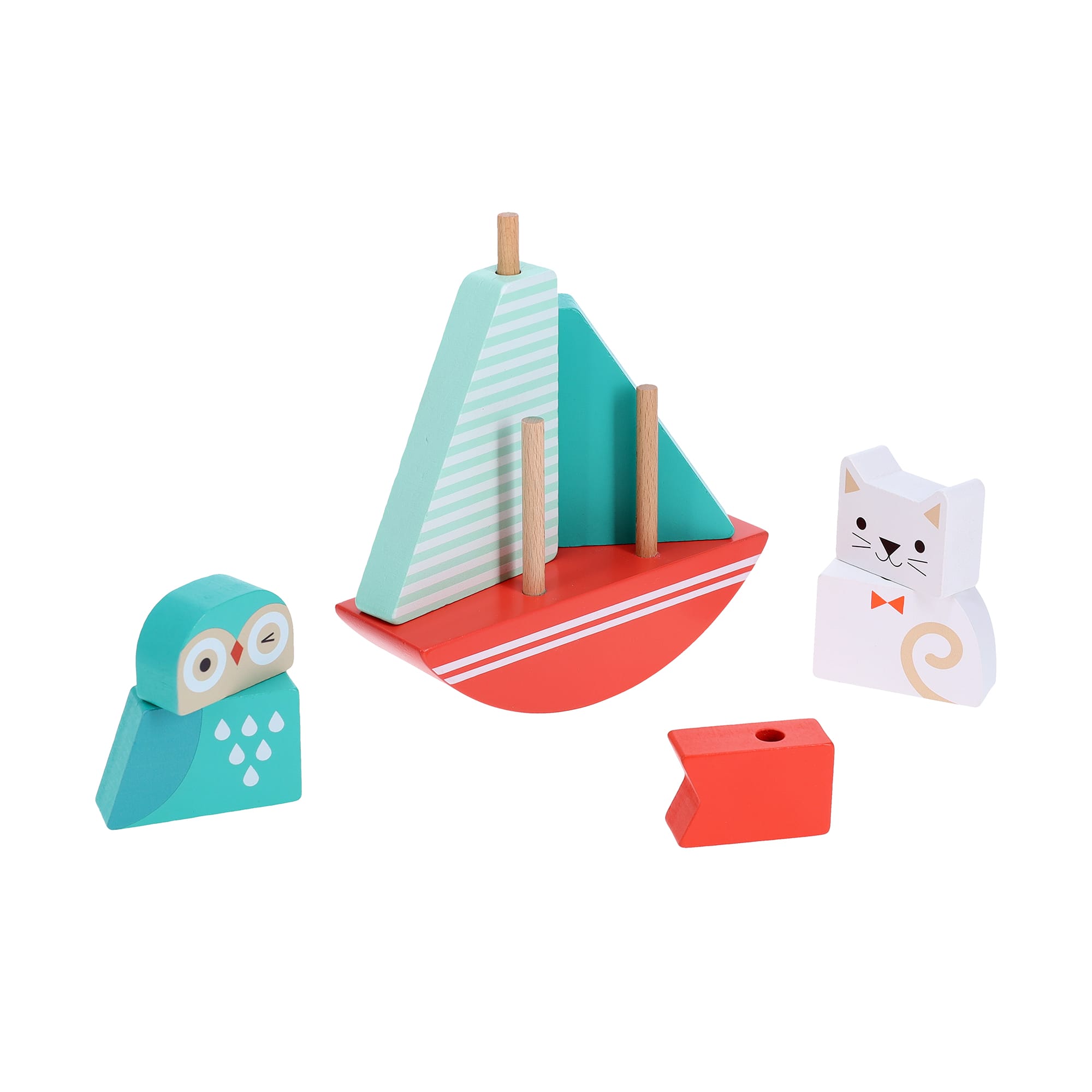 Owl & the Pussy-Cat Wooden Stacking Toy